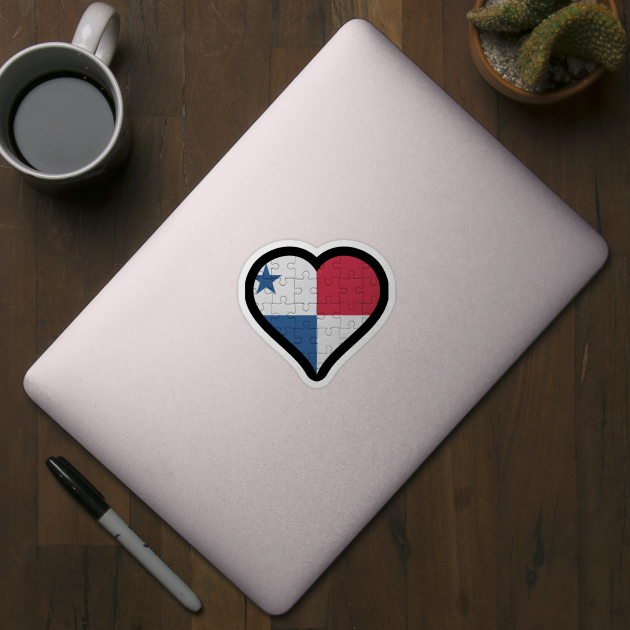 Panamanian Jigsaw Puzzle Heart Design - Gift for Panamanian With Panama Roots by Country Flags